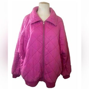 Wild Fable women’s Quilted Pink Bomber jacket Size :XL